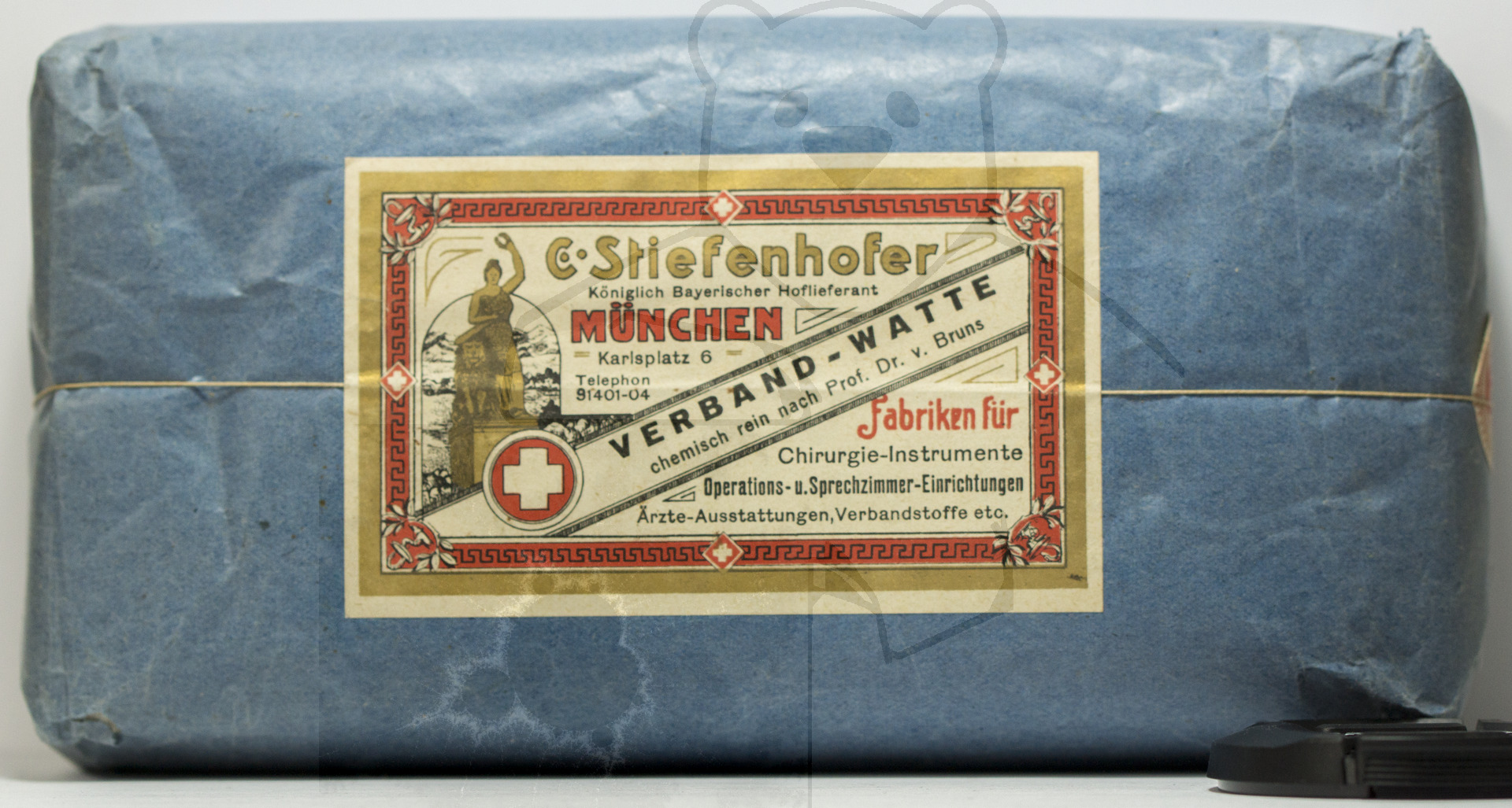 C. Stiefenhofer (Königlich Bayerischer Hoflieferant) München Verband-Watte, Chemisch rein nach Prof. Dr. v. Bruns
